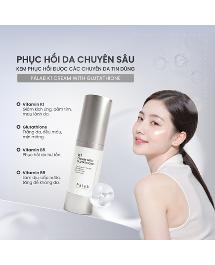 Hình Ảnh Palab K1 Cream With Glutathione Kem Dưỡng Phục Hồi Da Tổn Thương, Ngăn Ngừa Tăng Sắc Tố Sau Viêm, 3 hình ảnh - sieuthilamdep.com