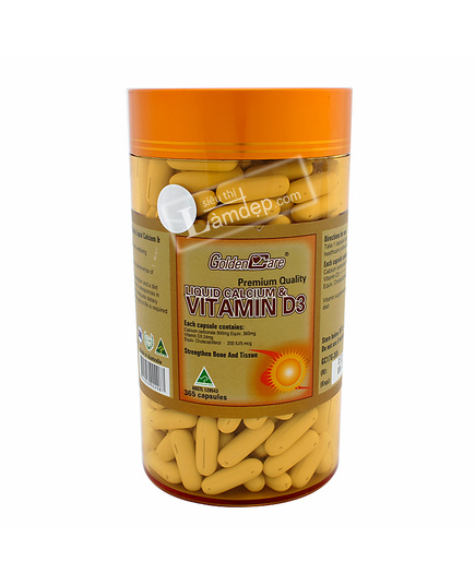 Hình Ảnh Viên Uống Bổ Sung Canxi Và Vitamin D3 Golden Care Liquid Calcium Vitamin D3 365 Viên - sieuthilamdep.com