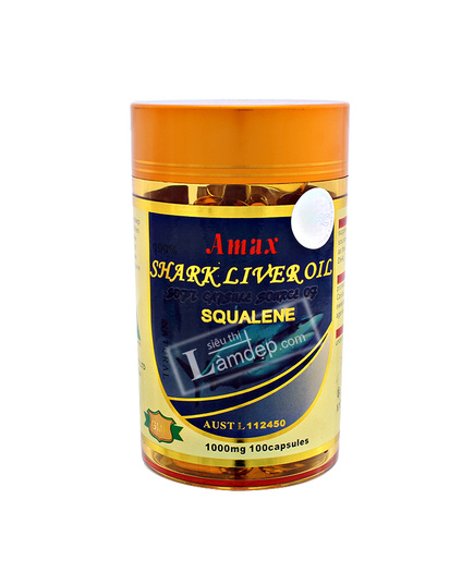 Hình Ảnh Viên Dầu Gan Cá Mập Amax Shark Liver Oil (1000 mg x 100 Viên) - sieuthilamdep.com