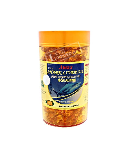 Hình Ảnh Viên Uống Dầu Gan Cá Mập Amax Shark Liver Oil ( 1000 mg x 365 Viên) - sieuthilamdep.com