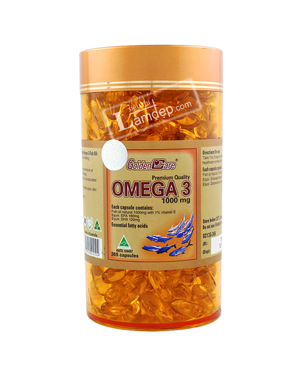 Hình Ảnh Viên Dầu Cá Omega 3 Golden Care (1000mg x 365 viên) - sieuthilamdep.com