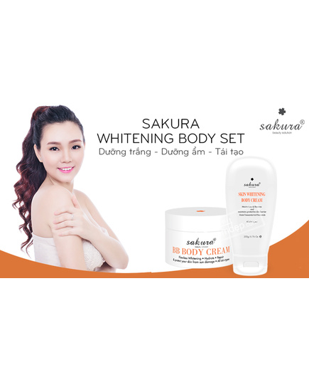 Hình Ảnh Bộ Kem Dưỡng Trắng Da Toàn Thân Sakura Body Whitening Cream, 2 hình ảnh - sieuthilamdep.com Hình Ảnh Bộ Kem Dưỡng Trắng Da Toàn Thân Sakura Body Whitening Cream, 2 hình ảnh - sieuthilamdep.com