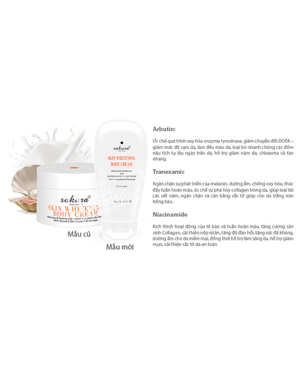 Hình Ảnh Bộ Kem Dưỡng Trắng Da Toàn Thân Sakura Body Whitening Cream, 3 hình ảnh - sieuthilamdep.com Hình Ảnh Bộ Kem Dưỡng Trắng Da Toàn Thân Sakura Body Whitening Cream, 3 hình ảnh - sieuthilamdep.com