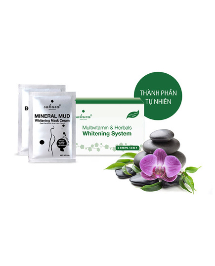 Hình Ảnh Bộ Kem Tắm Trắng Vitamin C Và Thảo Dược Tổng Hợp SAKURA MULTIVITAMIN & HERBALS WHITENING SYSTEM, 5 hình ảnh - sieuthilamdep.com Hình Ảnh Bộ Kem Tắm Trắng Vitamin C Và Thảo Dược Tổng Hợp SAKURA MULTIVITAMIN & HERBALS WHITENING SYSTEM, 5 hình ảnh - sieuthilamdep.com