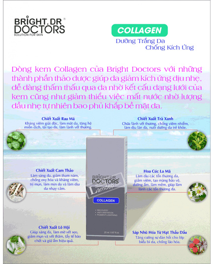 Hình Ảnh Collagen Dưỡng Trắng & Chống Kích Ứng Da Bright Doctors, 3 hình ảnh - sieuthilamdep.com