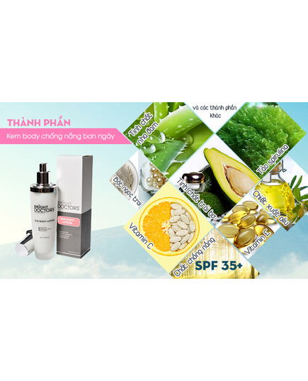 Hình Ảnh Kem Chống Nắng Trang Điểm Trắng Da Toàn Thân Sun Body Lotion Bright Doctors, 3 hình ảnh - sieuthilamdep.com