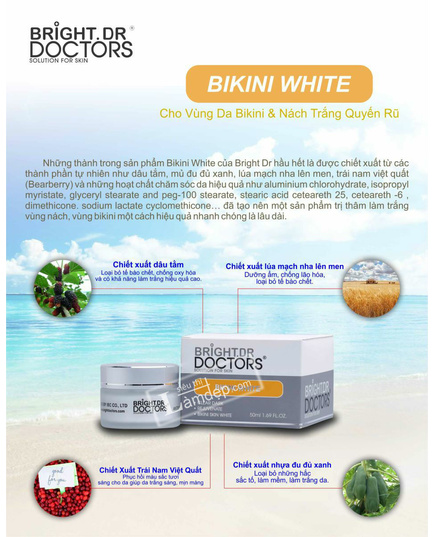 Hình Ảnh Kem Trị Thâm Làm Trắng Da Vùng Nhạy Cảm Bikini White Bright Doctors, 2 hình ảnh - sieuthilamdep.com
