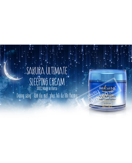 Hình Ảnh Mặt Nạ Ngủ Làm Dịu Và Trẻ Hoá Làn Da SAKURA ULTIMATE SLEEPING CREAM, 3 hình ảnh - sieuthilamdep.com Hình Ảnh Mặt Nạ Ngủ Làm Dịu Và Trẻ Hoá Làn Da SAKURA ULTIMATE SLEEPING CREAM, 3 hình ảnh - sieuthilamdep.com