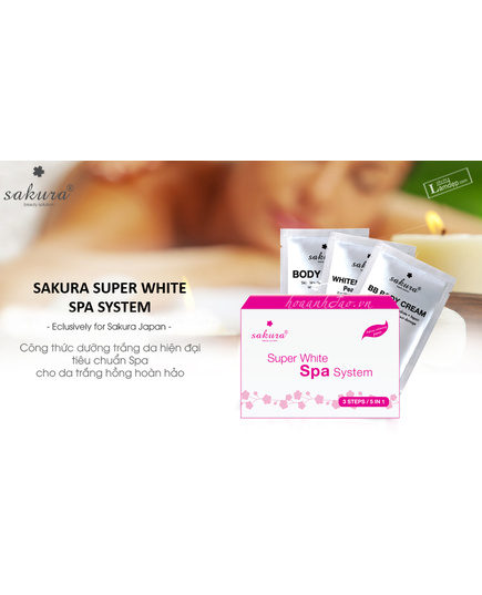 Hình Ảnh Bộ Kem Tắm Trắng Cao Cấp SAKURA SUPER WHITE SPA SYSTEM, 2 hình ảnh - sieuthilamdep.com Hình Ảnh Bộ Kem Tắm Trắng Cao Cấp SAKURA SUPER WHITE SPA SYSTEM, 2 hình ảnh - sieuthilamdep.com