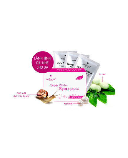 Hình Ảnh Bộ Kem Tắm Trắng Cao Cấp SAKURA SUPER WHITE SPA SYSTEM, 3 hình ảnh - sieuthilamdep.com Hình Ảnh Bộ Kem Tắm Trắng Cao Cấp SAKURA SUPER WHITE SPA SYSTEM, 3 hình ảnh - sieuthilamdep.com