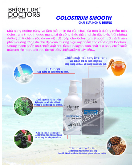 Hình Ảnh Sữa Non Ủ Dưỡng Mềm Mịn Da Colostrum Smooth Bright Doctors, 2 hình ảnh - sieuthilamdep.com