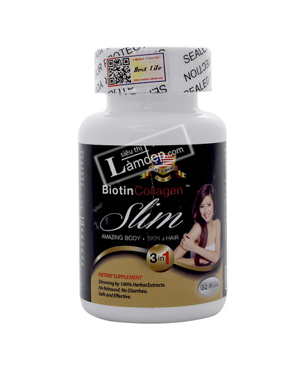 Hình Ảnh Thuốc Giảm Cân BIOTIN COLLAGEN SLIM Đẹp Da Đẹp Tóc Mỹ, 2 hình ảnh - sieuthilamdep.com
