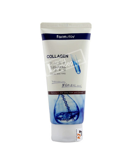 Hình Ảnh Sữa Rửa Mặt Trẻ Hóa Da Chiết Xuất Collagen Farm Pure Collagen Cleansing Foam, 4 hình ảnh - sieuthilamdep.com