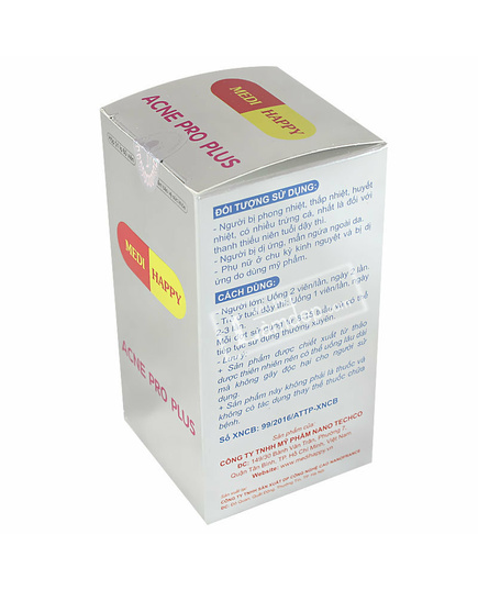 Hình Ảnh Acne Pro Plus Medi Happy - Thực Phẩm Hỗ Trợ Trị Mụn Làm Mờ Sẹo Thâm, 4 hình ảnh - sieuthilamdep.com Hình Ảnh Acne Pro Plus Medi Happy - Thực Phẩm Hỗ Trợ Trị Mụn Làm Mờ Sẹo Thâm, 4 hình ảnh - sieuthilamdep.com