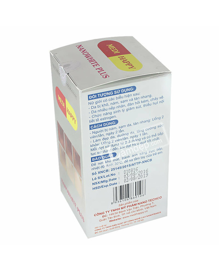 Hình Ảnh Nano White Plus Medi Happy - Viên Uống Làm Trắng Da Điều Trị Nám, 3 hình ảnh - sieuthilamdep.com Hình Ảnh Nano White Plus Medi Happy - Viên Uống Làm Trắng Da Điều Trị Nám, 3 hình ảnh - sieuthilamdep.com