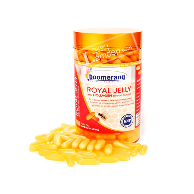 Sữa Ong Chúa Boomerang & Collagen Royal Jelly (1400mg x 120 Viên)