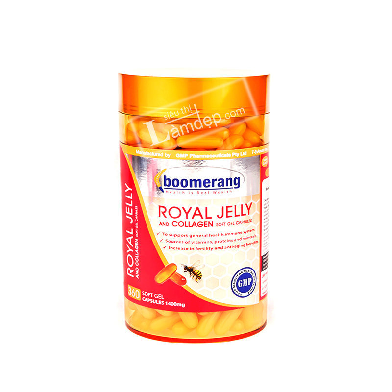 Sữa Ong Chúa Boomerang & Collagen Royal Jelly (1400mg x 365 Viên)
